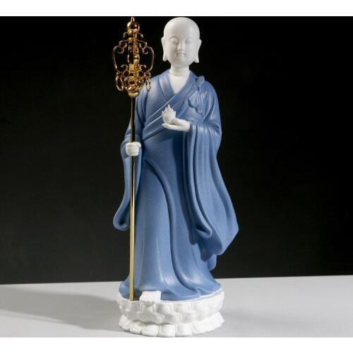 Ceramic Diwang Bodhisattva Buddha Home Living Room Decoration Chinese Style Porch Offering Creative Home Zen Decoration