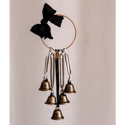Witch Bells With Key | Protection Bells Door Charm | The Gothic Farmhouse