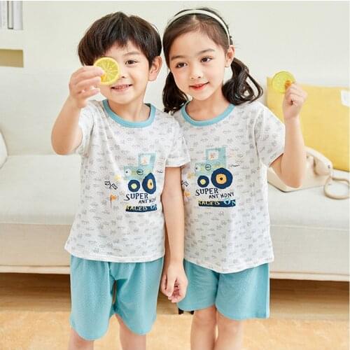 Girls Summer Pajamas Baby Boys Pyjamas Children Cool Clothing Sets Kids Sleepwear Pijama Sets Cotton Cartoon Night Wear for Kids