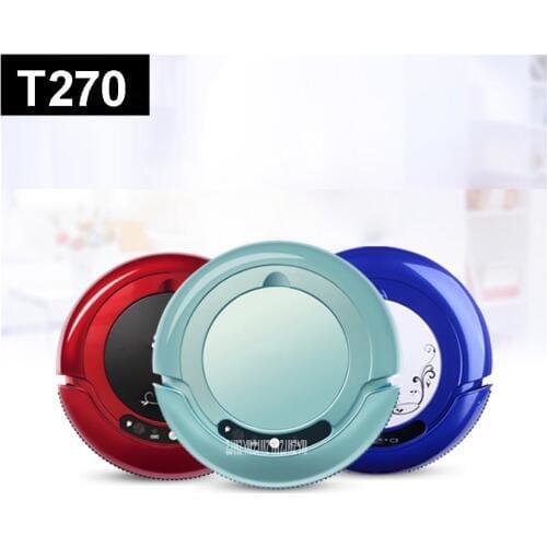 T270 110-220V Mini Robot Vacuum Cleaner for Home Automatic Sweeping Dust Sterilize Smart Planned Mobile App 800mah Battery