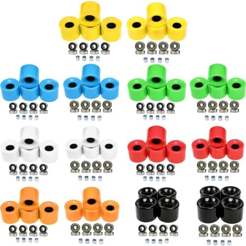 Pack of 4 Professional Grade Skateboard Wheels 60mm Hardness 78A with Bearings & Spacers Cruiser Wheels