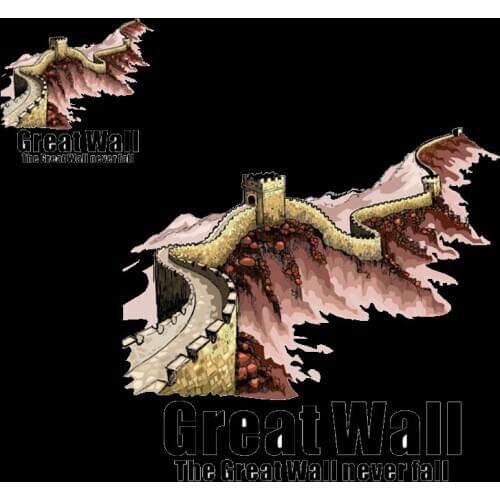 The great wall of China Ironing Stickers Heat Transfer Vinyl Patch Thermal Iron On Transfer For Clothes Cartoon Appliques
