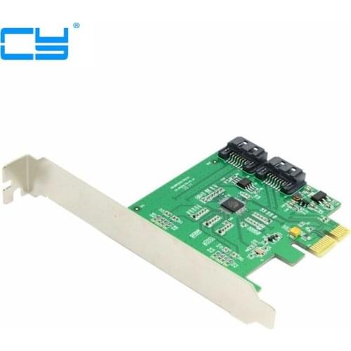Low Profile Dual Ports Internal PCI-Express PCIE PCI-E express pci express SATA 3.0 6Gb/s Expansion adapter Card Marvell Chipset