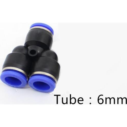 New 10pcs a lot one touch plastic hose 3 way Y type air fitting pneumatic 6mm quick tube connector PY-6 pipe three joint