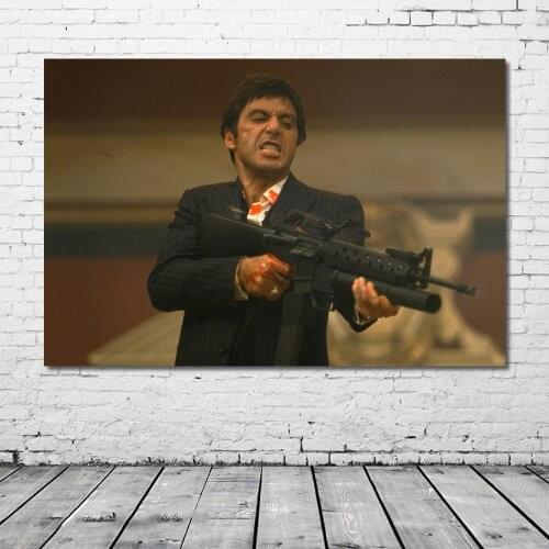 Al Pacino Classic Picture Movie Scarfaces Posters and Prints Silk Painting Canvas Wall Art Modern Home Decorations