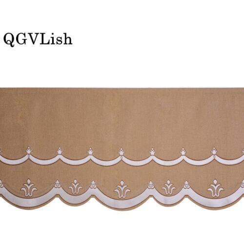 QGVLish 44cm Wide Europe Short Curtain Fabrics Lace Trim Ribbon DIY Valance Stage Bedroom Living Room Decor Curtain Accessories