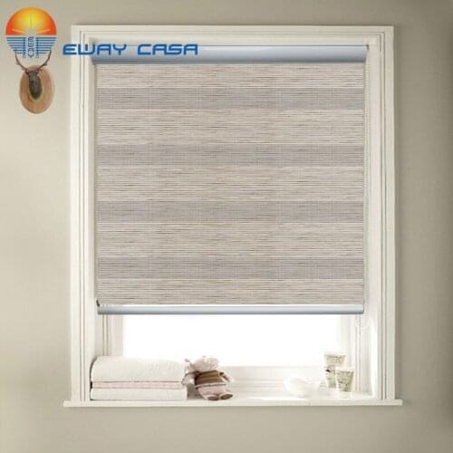 EWAY CASA Customized ANTI-UV Blackout Linen Like Black Mesh Roller Blinds Zebra blinds Shadows Bedroom Shutters Blinds No.ZB_BL