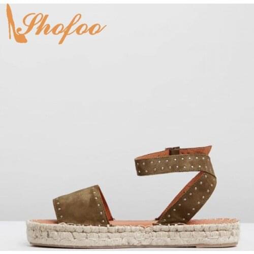 Large Size 32 36 Ankle Wrap Platform Flat With Sandals Woman Solid Buckle Strap Ladies Female Holidays Beach Shoes Footwear 2021