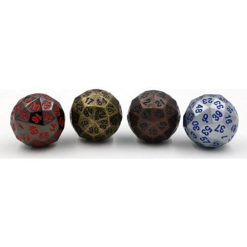 Sixty-sided Classic RPG Dice D&D Metal Dice DND Game Dice Set D60 Digital Numbers Polyhedral dice
