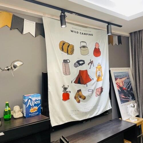 FFO Nordic Wild Outdoor Camping Backgound Cloth Hanging Tapestry Hippie Decoraton Blanket Wall Carpet Yoga Mat Home Decor