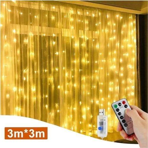 3*3M LED trip Light Window Curtain Fairy Lights Christmas Garland Lights LED String Lights Party Garden Home Wedding Decor