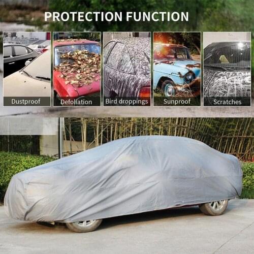 Universal Car Covers Size S/M/L/XL Indoor Outdoor Full Auot Dust Resistant Silver Protection Cover Sun Grey UV Cover O4X0