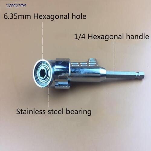 1/4 Inch Magnetic Bit Angle Driver Screwdriver Bits 105 Degree Adjustable Angle Bit Driver Adapter Screwdriver Head Angle Driver