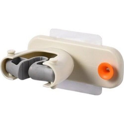 1* Mop Clip 2in1 Mop ABS+TPR Broom Holder Bathroom Hook Nail-free Wall Mounted Shelf Organizer Clips