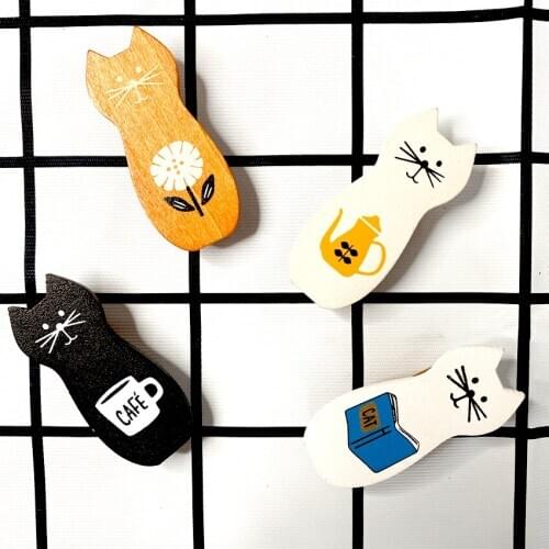 4pcs/pack Kawaii Cute Colorful Cat Stationery School Supply Diary Planner Craft Decoration Clips