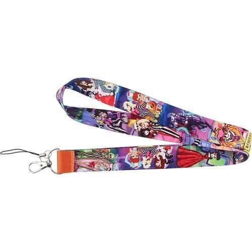 12pcs/lot E2360 Cartoon Horror Keychain Lanyards For Keys Mobile Phone USB DIY Badge Holder