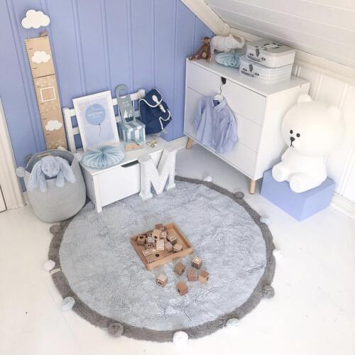 120cm Round plush Carpets for Living Room Decor tea table Rug Kids Room play game Rugs Crawling mat