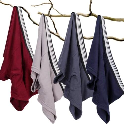 3pcs/set Male Panties Cotton Mens Underwear Boxers Breathable Man Boxer Solid Underpants Comfortable Brand Shorts L-4XL