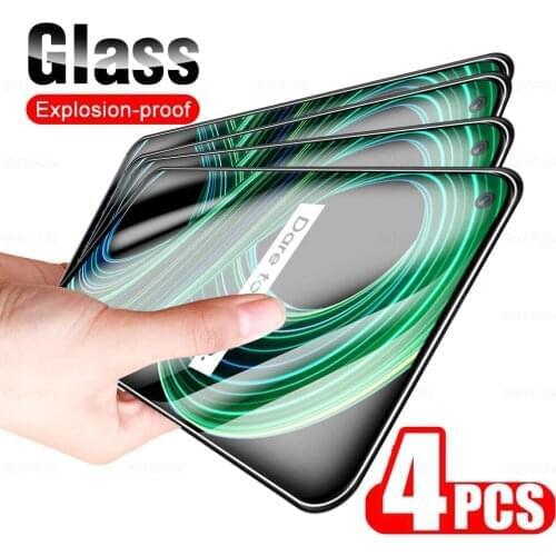 4Pcs For Oppo Realme 8 7 7i 6i 6 6s 5 On Realmy V13 Pro Narzo 30 5pro 6pro 7pro 5G/4G Transparent Safety HD Screen Cover Film