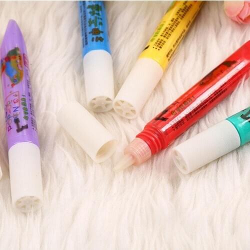 6pcs /set DIY Bubble Popcorn Pen Drawing Multi Color Pen Marker Art Toys Educational Painting For Gifts Function U9G3