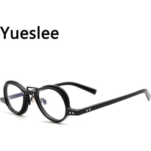 49919 Acetate Optical Glasses Frame Personality Retro Round Glasses Frame Men Women Optical Fashion Computer Eyeglasses
