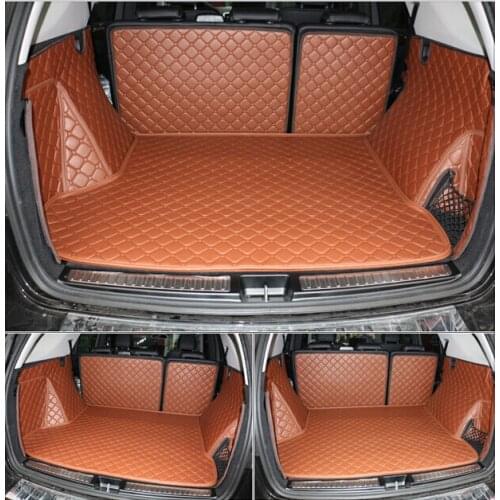 Free shipping! Full set car trunk mats for Mercedes Benz ML 63 AMG W166 2015-2012 durable cargo liner boot carpets for ML63 2014