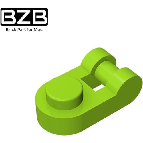 BZB MOC 26047 1x1 Side Round Hinge Plate With Handle High-tech Building Block Model Kids Creative DIY Brick Parts Best Toy Gift