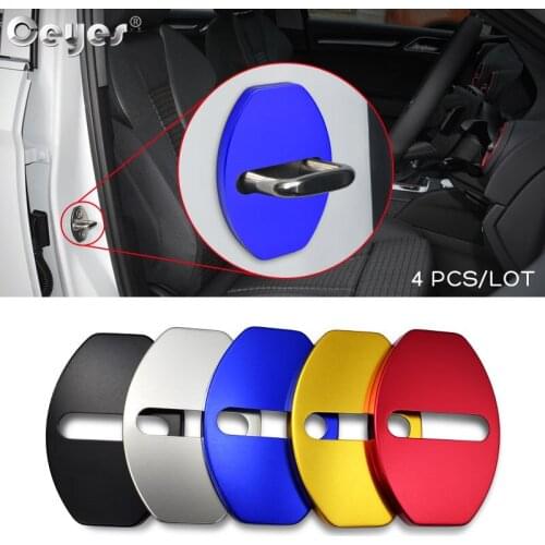 Ceyes Car Accessories Auto Door Lock Covers Case For Volkswagen VW Passat Golf For Skoda Audi TT Seat Auto Sticker Car Styling