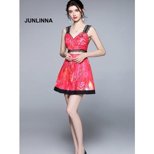 Womens Two Piece Dress 2021 Summer New Lady Two Piece Sets Printing Lace Panelled Beach Holiday Wear Set