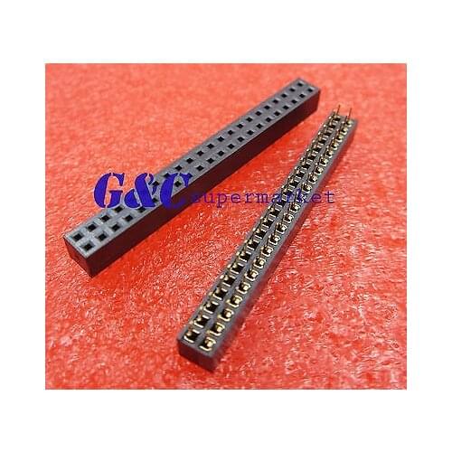 10PCS 2.0mm 2X22 Pin Double Row Female Straight Header Pitch Socket Pin Strip