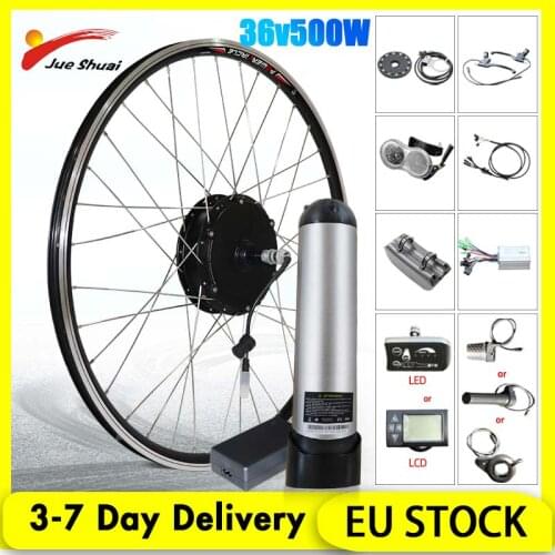 Electric Conversion Kit 36V 250W 350W 500W Water Bottle Battery 36V10-12AH ebike Kit 20-29 inch 700C Front/ Rear Motor Wheel