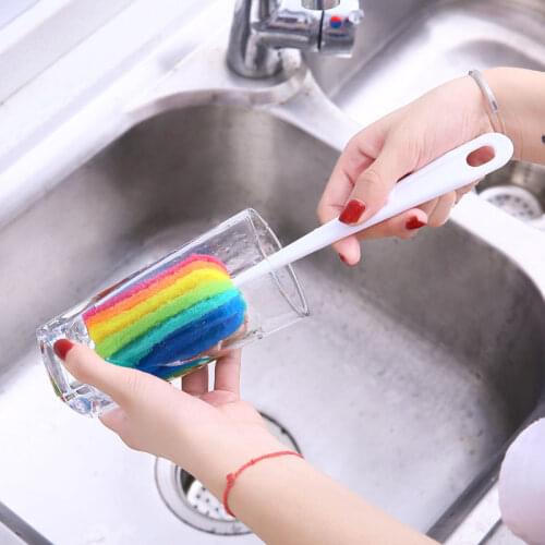 25Cm Kitchen Cleaning Tool Glass Cup Cleaner Bottle Brush With Long Handle For Several Bottle Glass Cup Can Cleaning Appliances