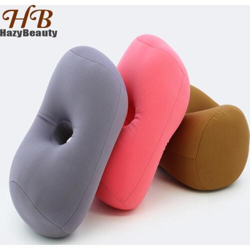 Microbead Office Nap Pillow Breathable Multifunctional Traveling Home Seat Back Cushion Waist Pillows for Car Airplane 40x28cm