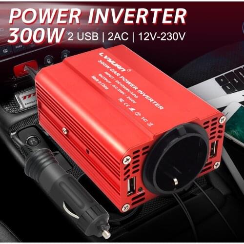 DC 12V to AC 220V 230V MIni Inverter 300W Portable Voltage Converter Car Cigarette Lighter Plug EU Socket Auto Accessories