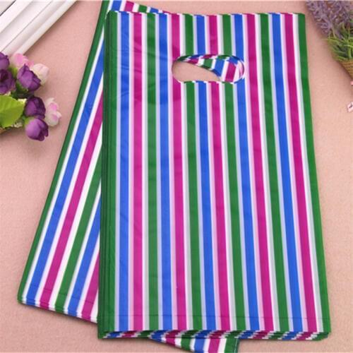 2017 New Design Wholesale 100pcs/lot 20*30cm New Year Present Gift Packaging Bags Plastic Colorful Wedding Candy Gift Bags