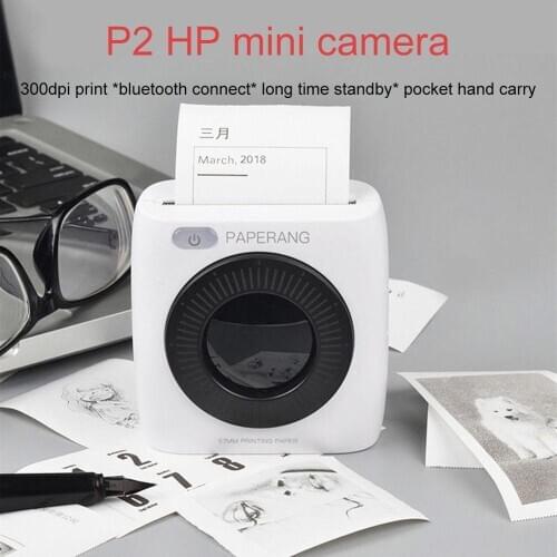 Paperang p2 Mini Portable Thermal Printers Paper Photo Pocket Printer Clear Printing Wireless Bluetooth Printers for Android IOS