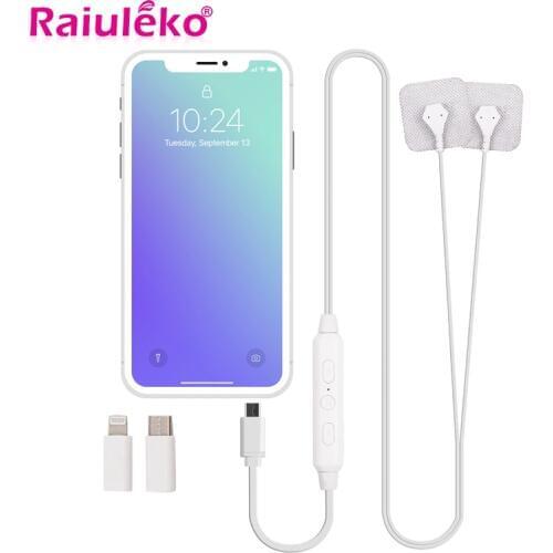 Portable Mini Pulse Body Massager Mobile Phone Control Body Electrode Massage EMS Muscle Stimulator Therapy Meridian Carry-on