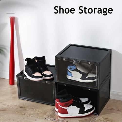 Transparent Shoes Rack Plastic Stackable Shoebox Shoe Organizer Storage Drawers for High Heels Sneakers Home Accessories