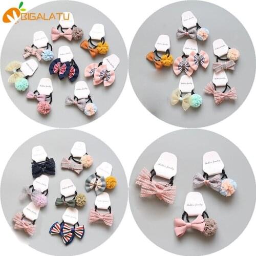 2021Sale Cute Child Princess Hair Rope Baby Hair Band Bow Knot Rope Ponytail Holder Flower Headdress