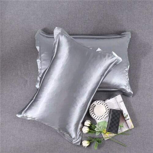 High Standard Pure Satin Silk Pillowcase Cover Comfortable Ueen King Pillow Cover Pillowcase for Bed Throw Single Pillow Covers