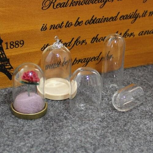 3pcs Tube belll jars glass globe bubble pendant glass bottle vial cover dome pendant handmade different size to select
