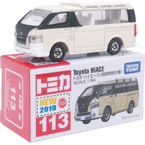 Takara Tomy TOMICA No. 113 1st Special Edition Toyota HIACE White Scale 1/64 Diecast Car Model Children Toys