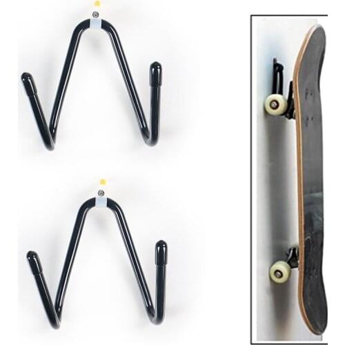 Top!-4Pack Skateboard Rack Wall Mount Adjustable Longboard Deck Wall Hanger Holder Display for Guitar Skis Snowboards