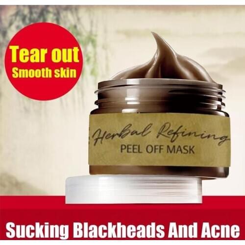 Herbal Refining Peel-off Mask 80/120g Remove Blackhead Cleaning Pores Shrink Skin Care Peel Off Tearing Mask