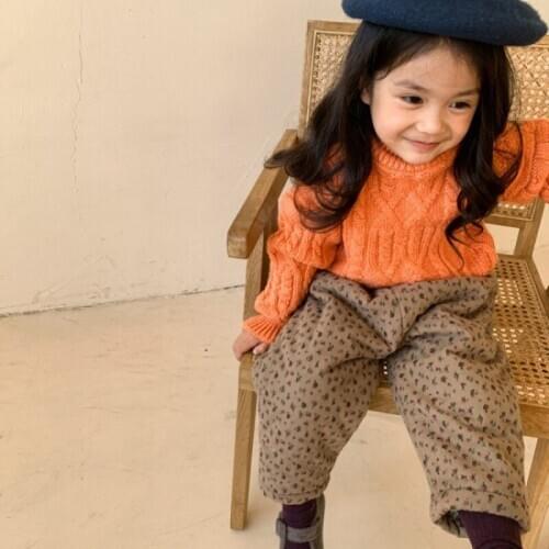 Retro Floral Plus Velvet Spring Autumn Pants For Girls Children Kids Trousers Clothing Teenagers Blue Grey High Quality