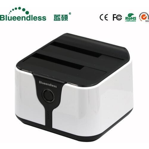 Dual Bay 2.5 3.5 Inch Hard Disk External Case 6Gbps Sata to Usb 3.0 Sata Hdd Docking Station Hdd Caddy Plastic Sata Hdd Case 3.5