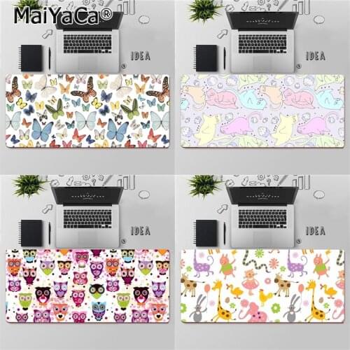 Maiya Top Quality Cartoon Animal Pattern DIY Design Pattern Game mousepad Free Shipping Large Mouse Pad Keyboards Mat