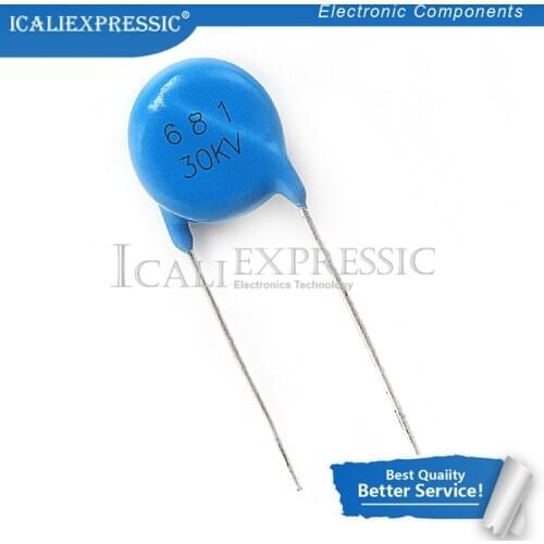 1PCS High voltage ceramic chip ceramic capacitor 681K 30KV 680PF 30KV681 In Stock