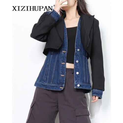 XIZIHUPAN Women's Denim Blazers
