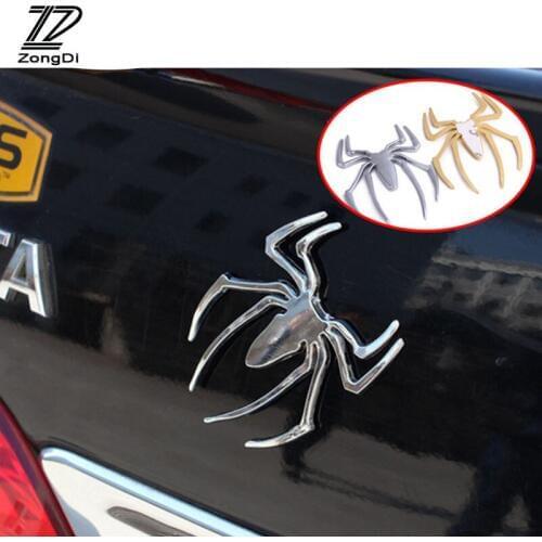 ZD 1Pc car stickers Metal spider Sticker for BMW F30 F10 E46 E39 E90 E60 X5 E53 F20 Mercedes Benz W204 W211 Audi A5 A6 C5 C6 A4